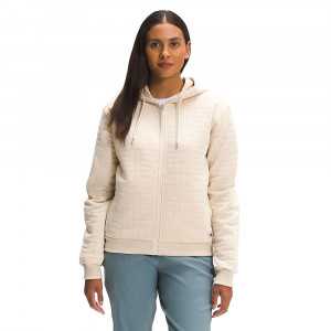 The North Face Women's Longs Peak Quilted Full Zip Hoodie Pale Banana White Heather