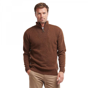 Barbour Men's Nelson Essential Half Zip Sweater Dark Sand