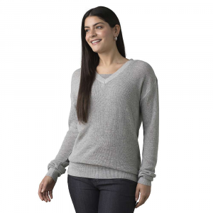 Prana Women's Milani V-Neck Sweater Athletic Grey