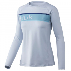 Huk Women's Band Pursuit LS Top Oyster
