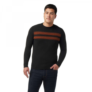 Smartwool Men's Sparwood Stripe Crew Sweater Charcoal Heather / Picante Heather