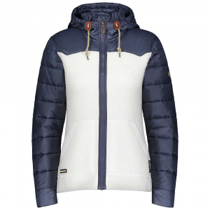 Powderhorn Women's Hybrid Sherpa Jacket Winter White/Dark Blue