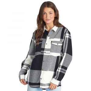 Roxy Women's Let It Go Flannel Shirt Anthracite Checkin In