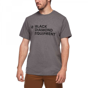 Black Diamond Men's Stacked Logo Tee Charcoal Heather