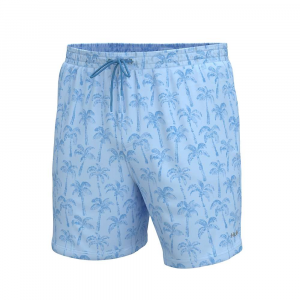 Huk Men's Pursuit Volley Small Palm 5.5 Inch Short Crystal Blue