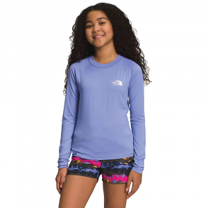 The North Face Girls' Amphibious LS Sun Tee Deep Periwinkle