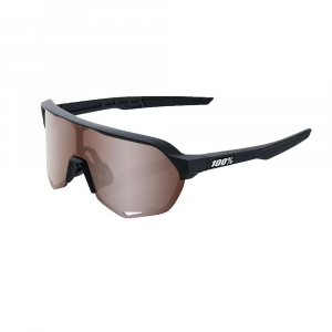 100% S2 Sunglasses Soft Tact Black / Hiper Crimson Silver Mirror Lens