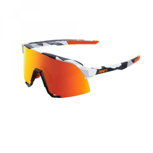 100% S3 Sunglasses Soft Tact Grey Camo / Hiper Red Mltyr Mirror Lens