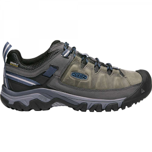 KEEN Men's Targhee III Rugged Low Height Waterproof Hiking Shoes Steel Grey / Captains Blue