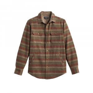 Pendleton Men's Forrest Twill Snap Shirt Green Mix / Rust Stripe