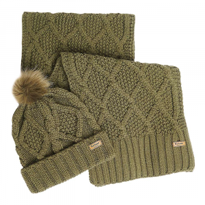 Barbour Women's Ridley Beanie And Scarf Olive