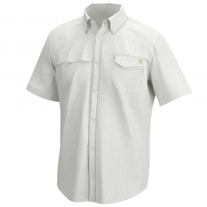 Huk Men's Tide Point Break LS Minicheck Shirt White