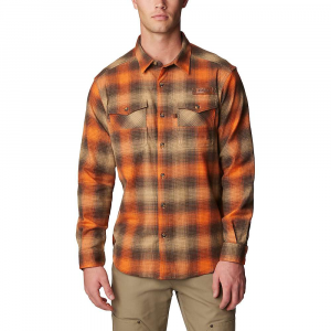 Columbia Men's Roughtail Stretch Flannel LS Shirt Cordovan Buck Plaid