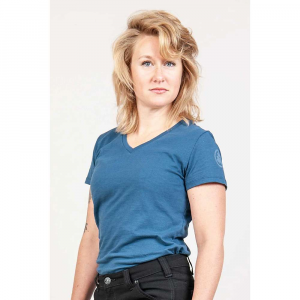Dovetail Women's Solid V-Neck Tee Dovetail Blue