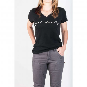 Dovetail Women's Get Dirty Graphic V-Neck Black