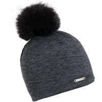 Turtle Fur Pom Pom Comfort Shell Stria Beanie - Women's