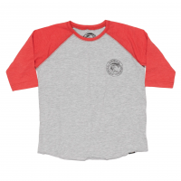 Circular Raglan Casual Shirt - Boys' / Gray/Red / M