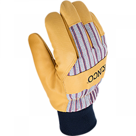 1927KW Lined Premium Grain Pigskin Palm Glove + Knit Wrist