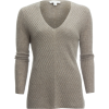 White + Warren Directional Rib V-Neck Sweater - Women's