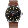 Nixon Sentry Leather Watch - Men's