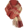Free People Loveland Plaid Fringe Scarf