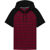 Burnside Court Striped Short Sleeve Hoodie w/contrasting sleeve - Men's