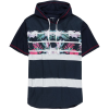 Overdrive Textured Knit Henley With Hood - Men's