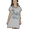 Two Tired - Bike | Women's V-Neck Nightshirt (L/XL)