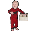 Red Classic Moose | Infant Union Suit (18 MO)