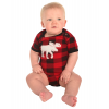 Moose Plaid Applique | Infant Creeper Onesie (L)