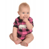 Bear Plaid Applique Pink | Infant Creeper Onesie (M)