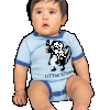 Little Stinker Blue - Skunk | Infant Creeper Onesie (M)