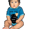 Bear Hug Blue | Infant Creeper Onesie (L)