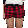 Red Plaid | Women's Shorts (L)