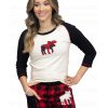 Moose Plaid | Women's Fitted Tee (S)