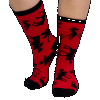 Red Classic Moose | Crew Sock (10-13)