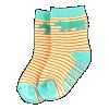 Bear Stripe | Girl Infant Sock (S)
