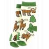 Moose Hug Green Trim | Infant Sock (M)