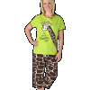 Loooong Day - Giraffe | Women's Capri PJ Set (L)