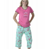 Loooong Day - Flamingo | Fitted Capri PJ Set (L)