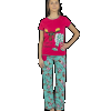 I Don't Do Mornings - Moose | Women's Fitted PJ Set (S)