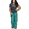 No Wake Zone - Manatee | Women's Fitted PJ Set (L)