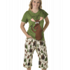 Moose Have a Hug | Women's Capri PJ Set (L)