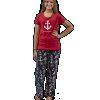 Drifting Off To Sleep - Anchor | Women's Fitted PJ Set (L)