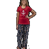 Drifting Off To Sleep - Anchor | Women's Fitted PJ Set (XS)