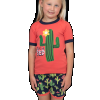 Stuck In Bed - Cactus | Kid PJ Shorts Set (10)