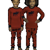 Red Classic Moose | Kid PJ Set (10)