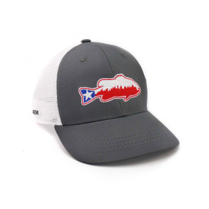Rep Your Water Texas Bass Mesh Back Hat-Gray/White-One Size