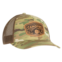 CAMOFIRE ROCKIES LEATHER PATCH TRUCKER HAT
