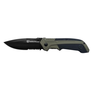Smith & WessonA(R) 1100036 S.A. OD Green Drop Point Folding Knife